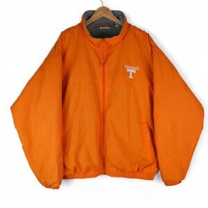 Tennessee Volunteers Jacket Mens XXL Orange Gray Fleece Lined Red Oak Sports